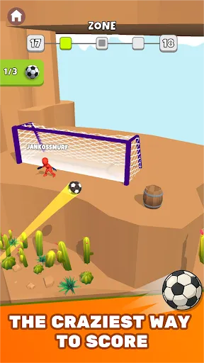 Gameplay screenshot 3 from Crazy Kick! Fun Football game - Arcade game